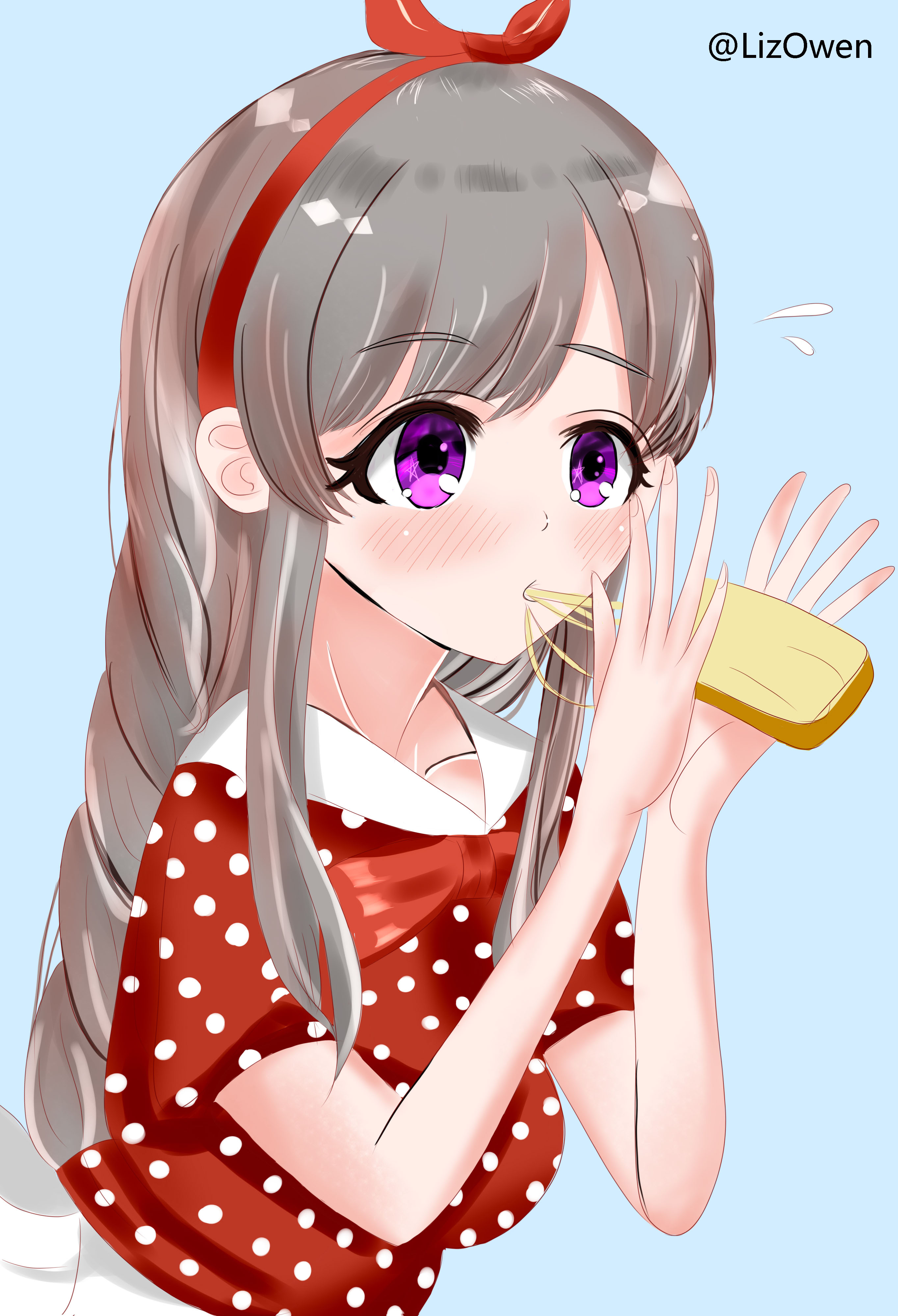 吃披萨的小姐